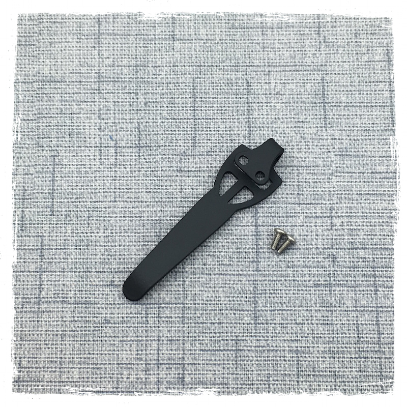 Black Titanium Deep Carry Pocket Clip For Spyderco Para 3 Knife