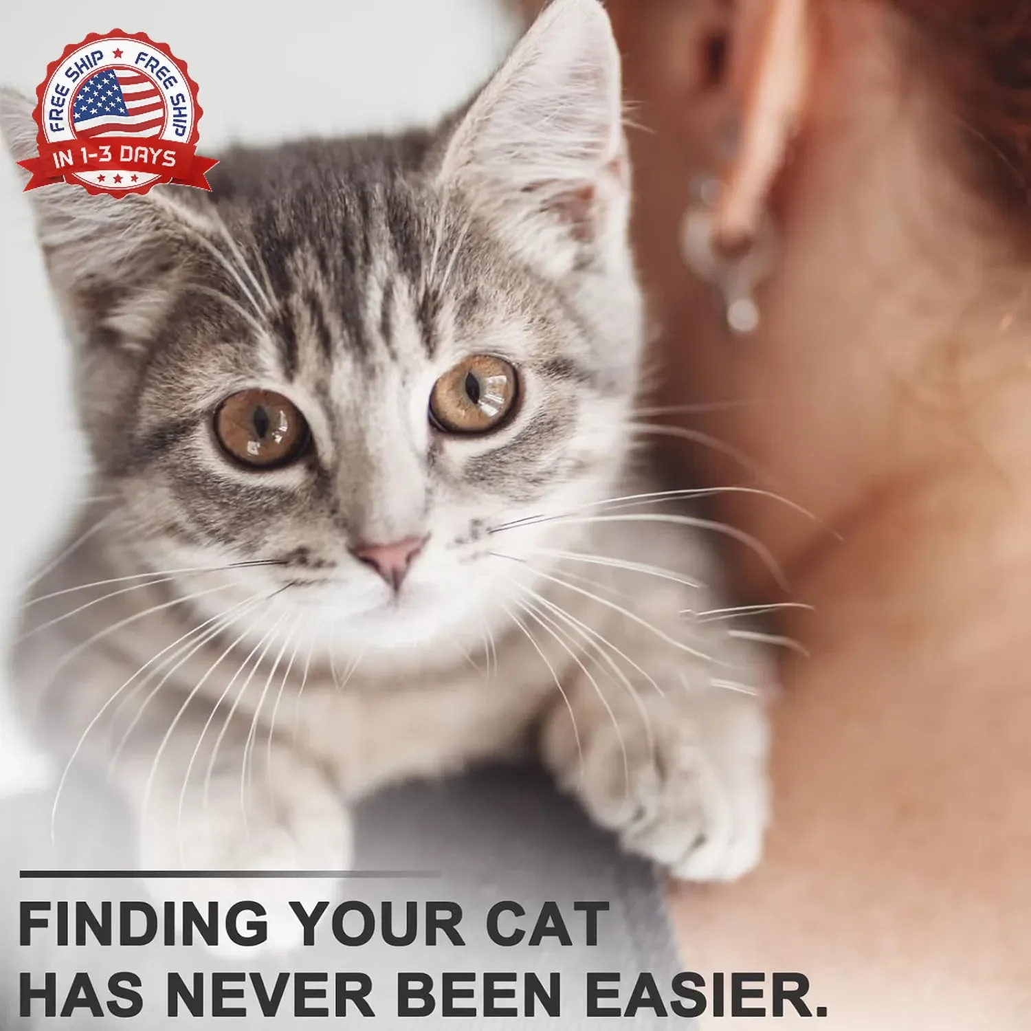 Reflective AirTag Cat Collar, Integrated Cat Tracker Collar with Air Tag Holder