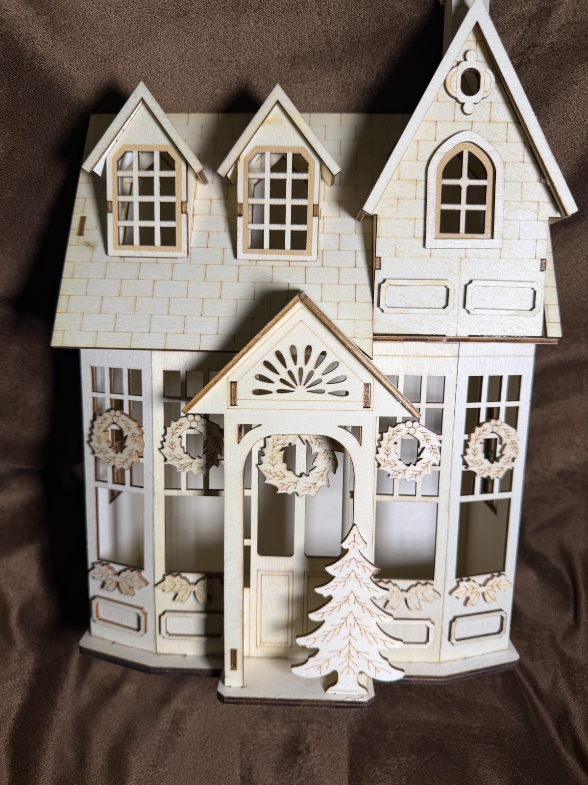 Make Market DIY Christmas Xmas House Light Up Wood Decor