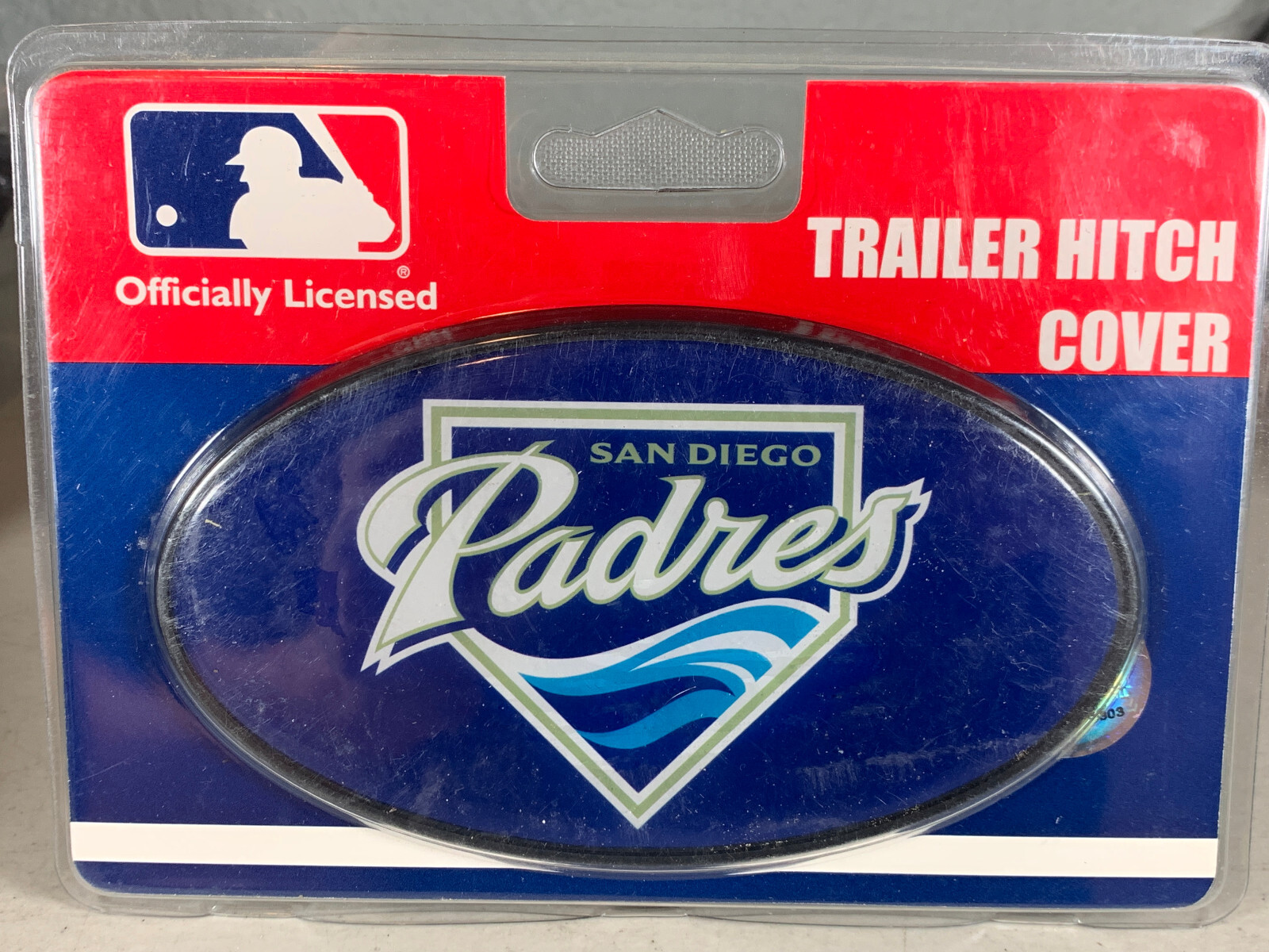 New San Diego Padres Trailer Hitch Cover 2″ Receiver ABS Plastic MLB 6″x3.5″