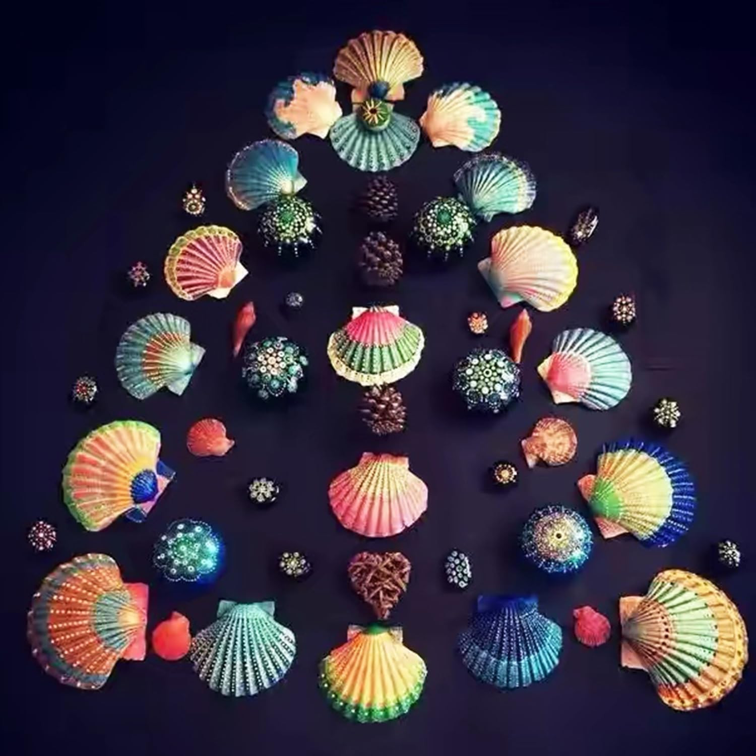48 PCS Scallop Shells Natural Seashell, 1.5″ to 2″ White Scallop Shells Small Se