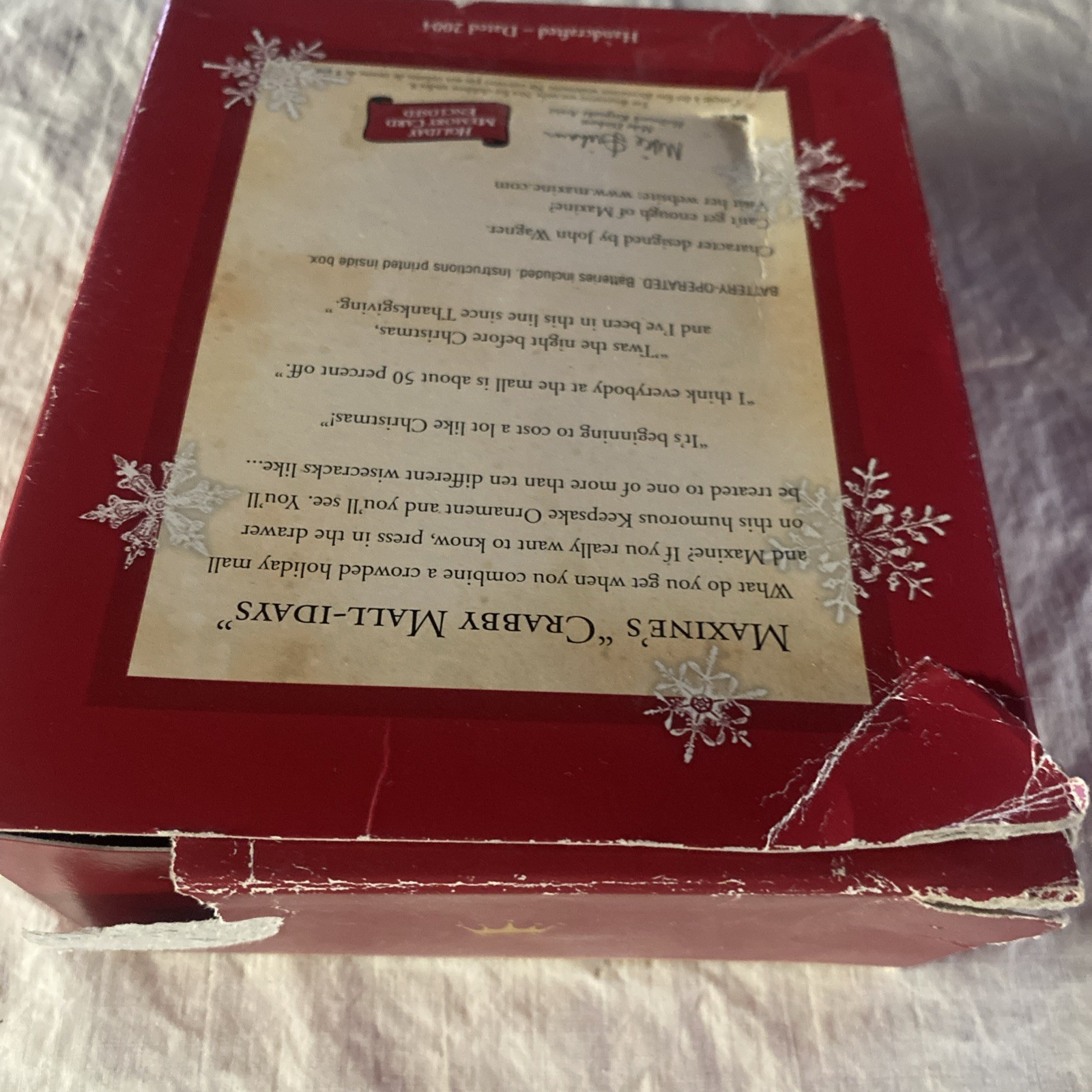 Hallmark 2004 Keepsake Ornament Maxine’s Crabby Mall-idays Talking