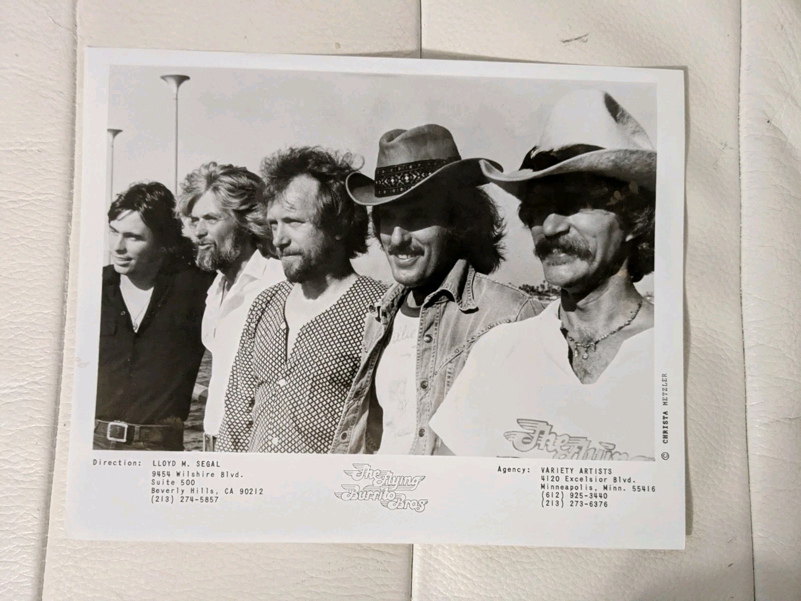 The Flying Burrito Bros Rare Vintage Promo Photo By Christa Metzler