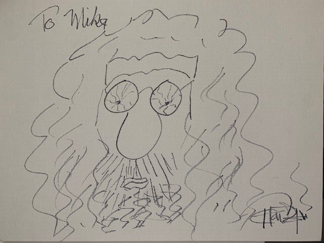 TOMMY CHONG SIGNED ORIGINAL 11×14 ART ON CANVAS SELF PORTRAIT TO MIKE JSA