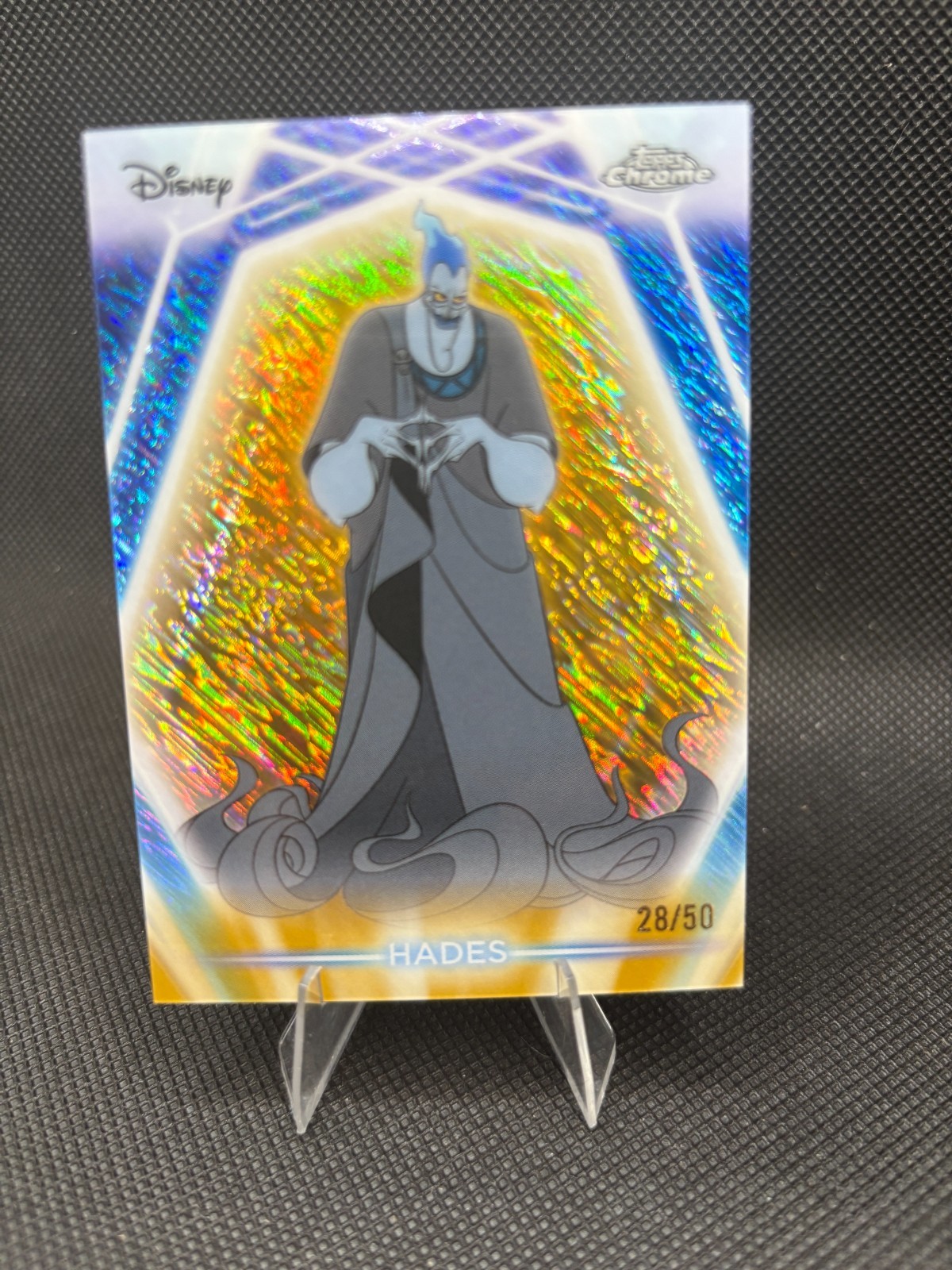 2026 Topps Disney Neon Hades Gold Refractor #CNE-132 Hercules Villain 28/50
