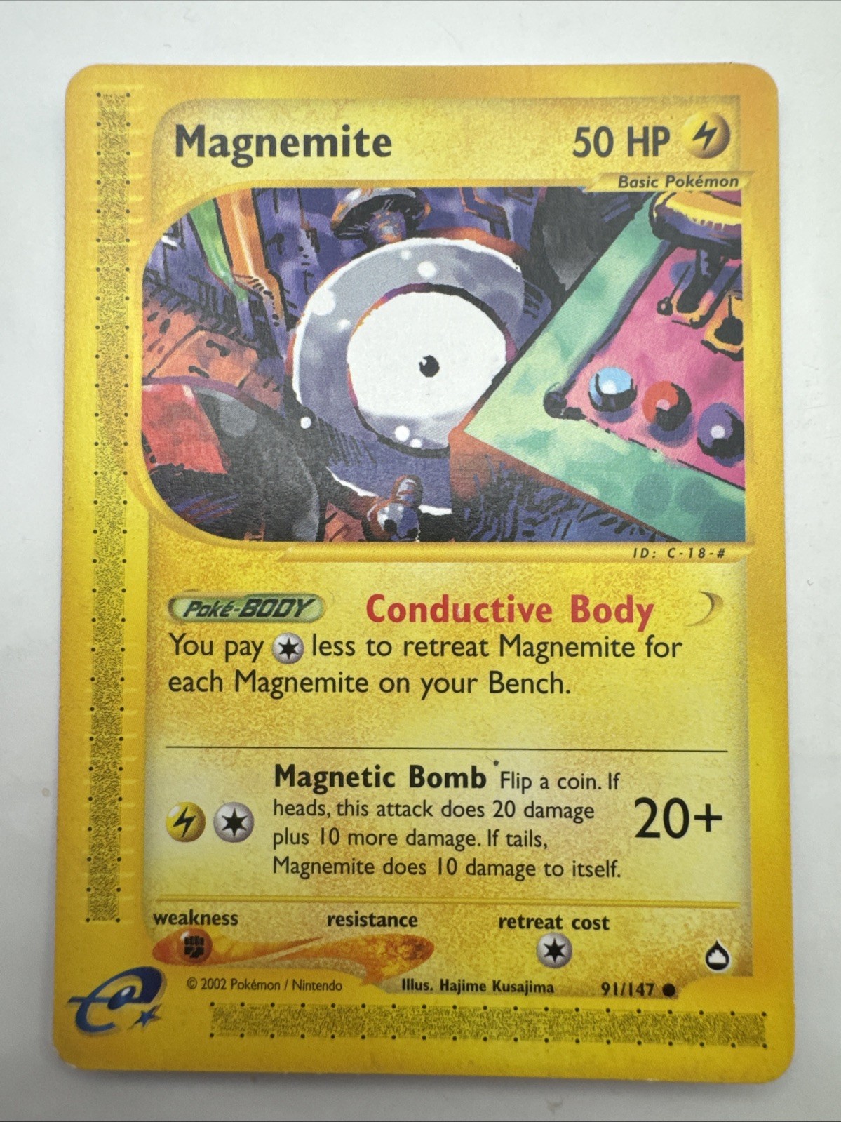 Pokémon TCG Magnemite Aquapolis 91/147 Regular Common Lp