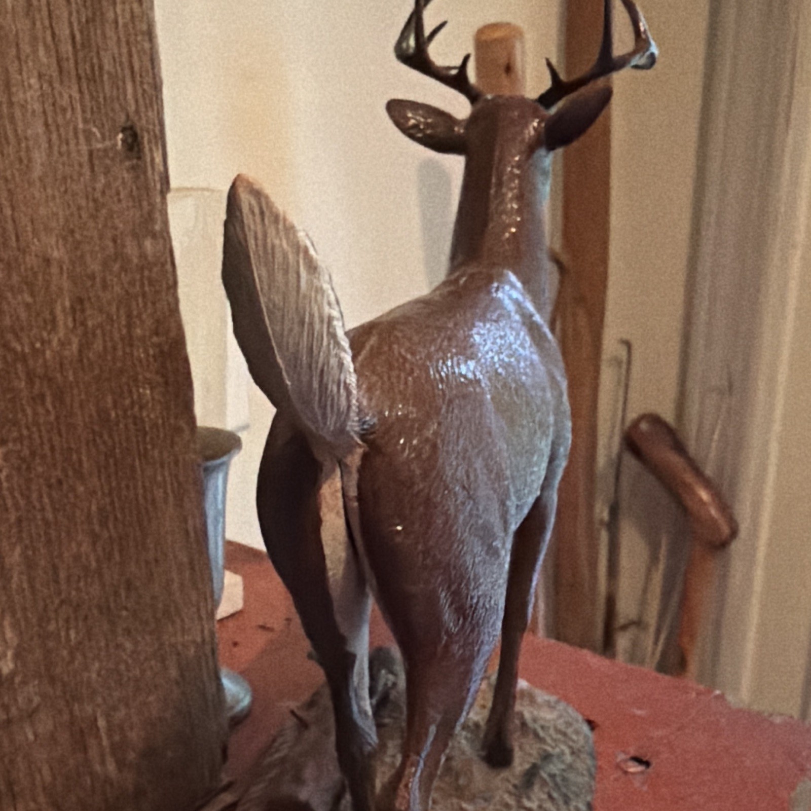 Aurora Plastics Corp White Tailed Deer Painted Glossy Plastic Figurine 1961