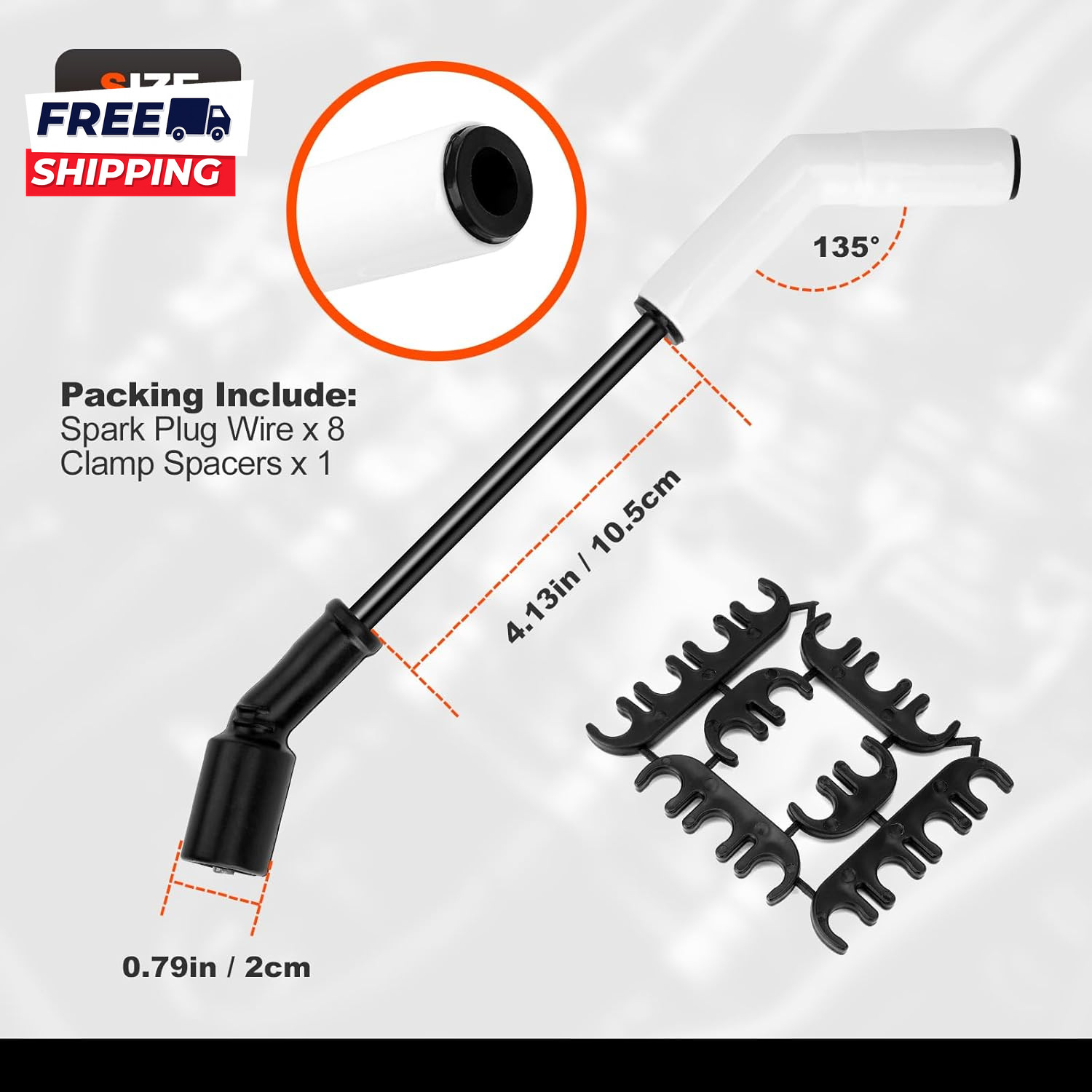 8Pcs Ls Spark Plug Wire Set 9070C Ceramic Spark Plug Wire with Extreme 9000