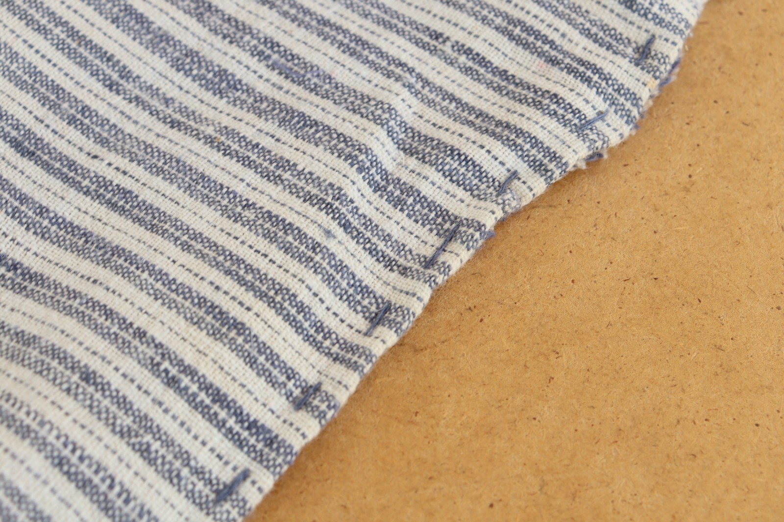 Vintage Textile Homespun Fabric Antique Cotton Weave Tissue about 1950s