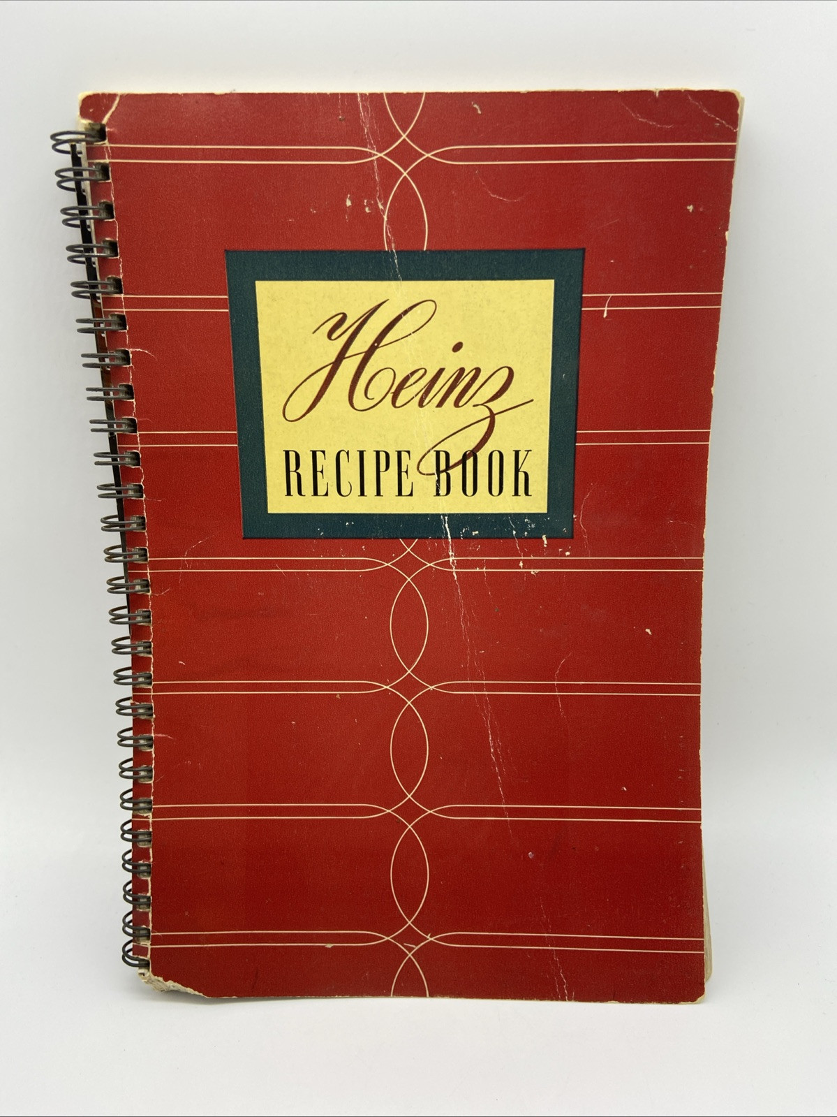 Vintage Heinz Recipe Book Spiral Bound 57 Advertising Cookbook Mid-Century Red