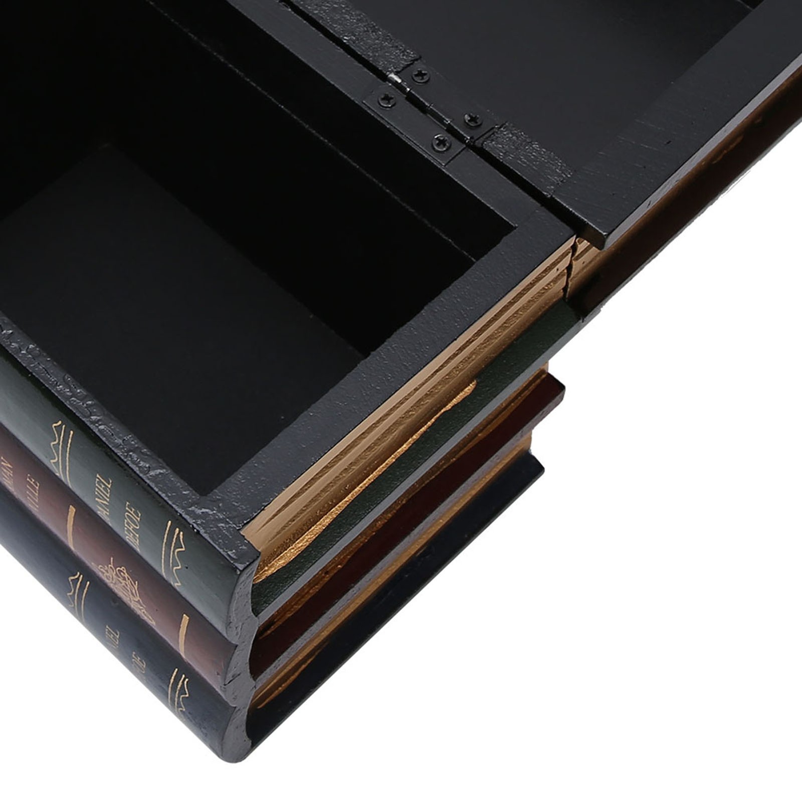 Multi-use Book Shaped Wooden Box Jewelry Organizer Home Office Decor Storage Pro