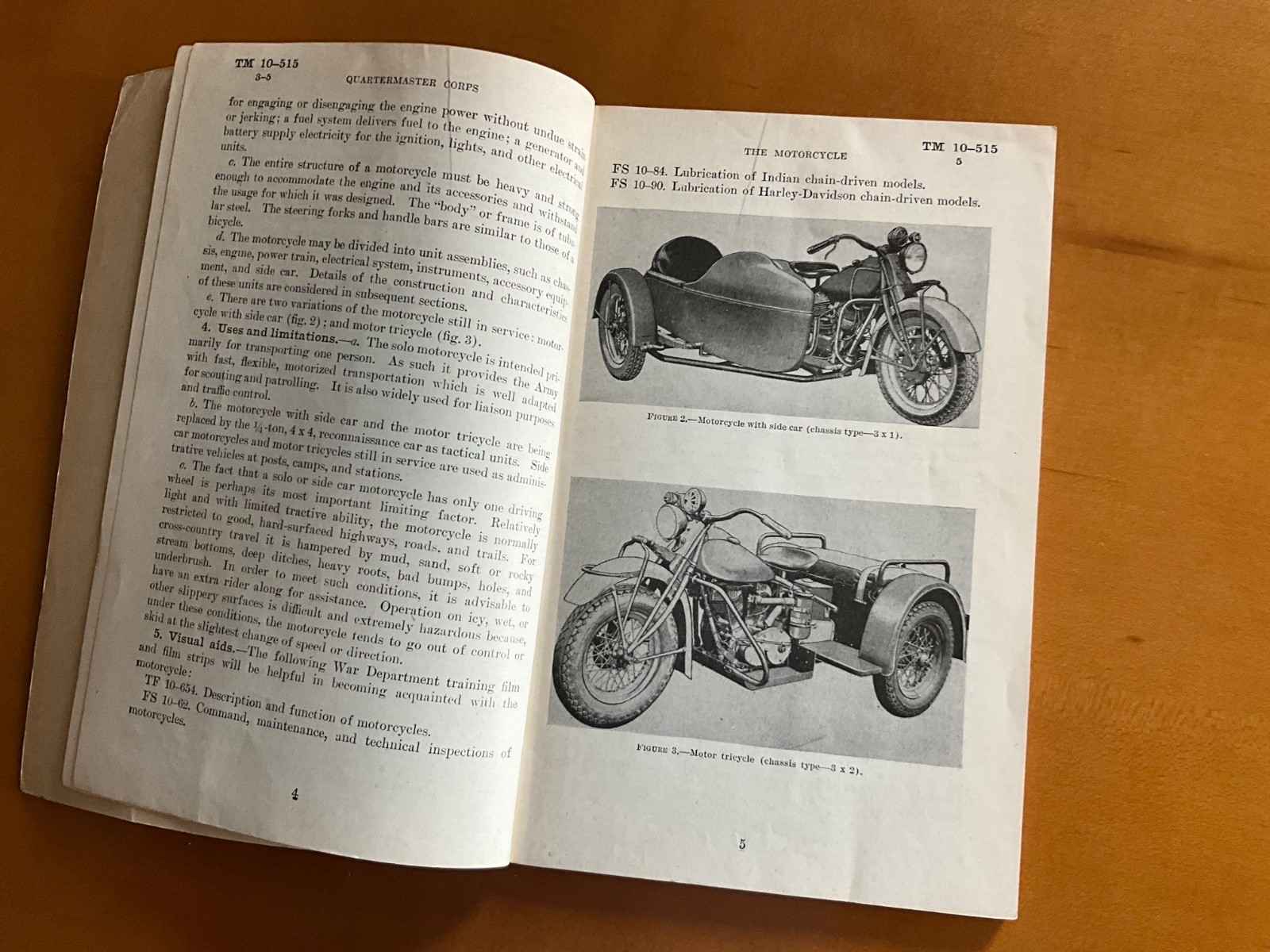 Technical Manuals for Harley-Davidson and Indian WWII Motorcycles