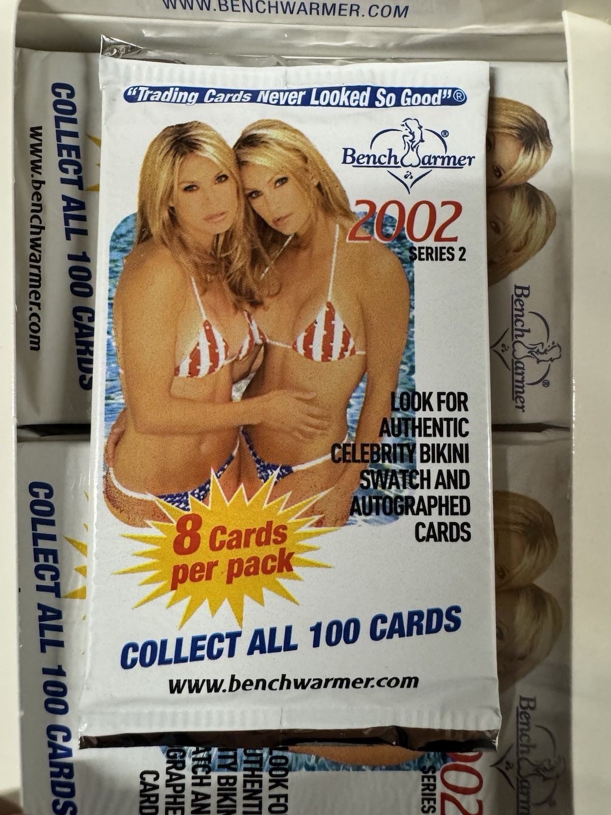 Bench Warmer 2002 Series 2 Single Sealed Booster Pack Of 8 Cards.