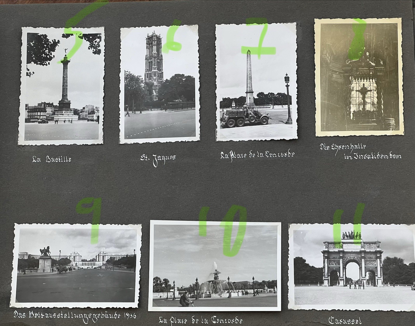 German ww2 11 X Paris Berlin J52 Frankreich Photo album France Île-de-France