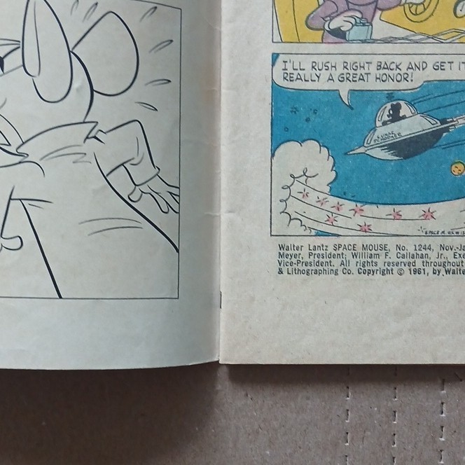 Dell Four Color #1244 Walter Lantz Space Mouse 1961 Silver Age Comic