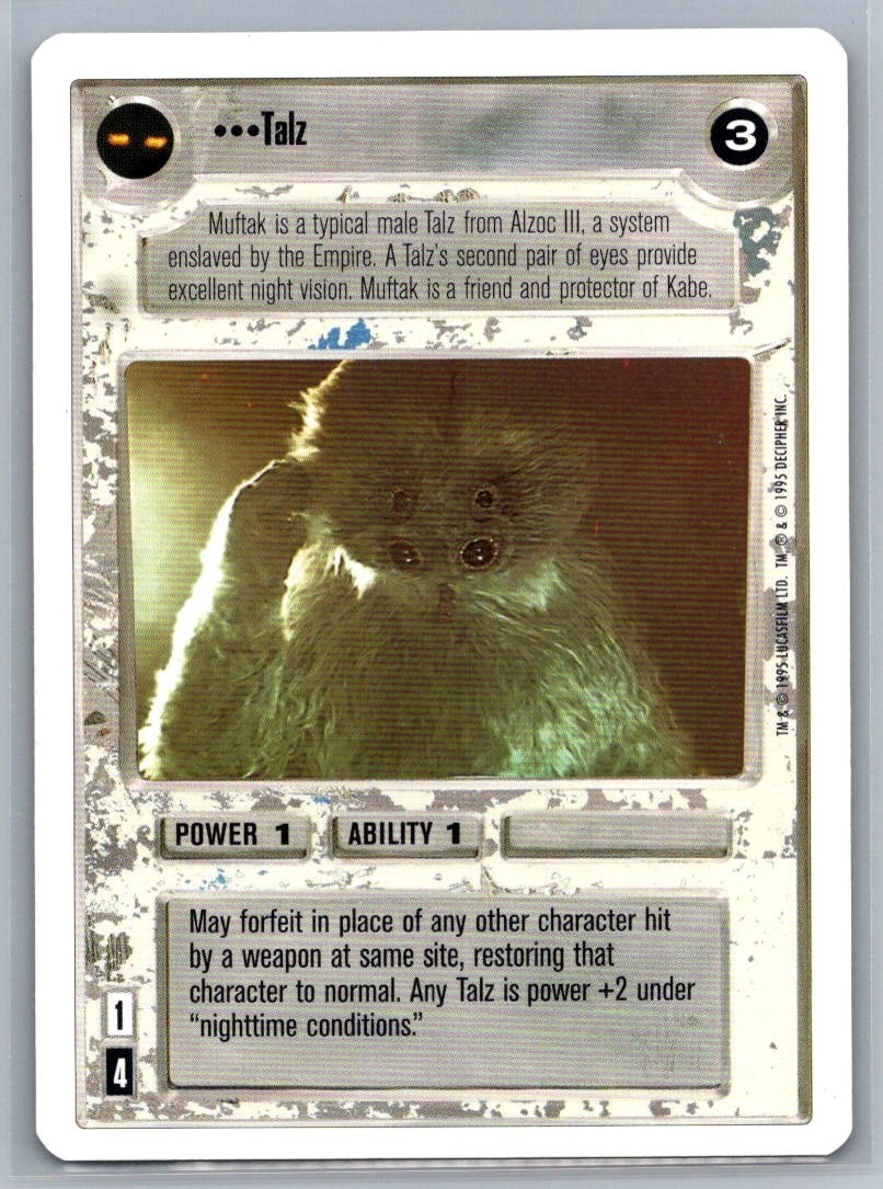 Decipher Star Wars CCG 1995 Talz Light Side
