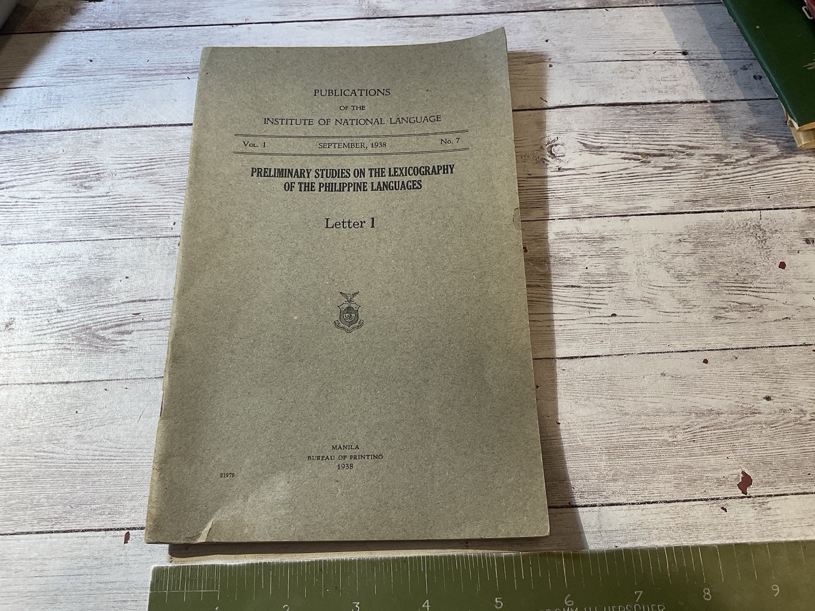 ORIG WWII ERA 1938 STUDY ON LEXICOGRAPHY OF PHILIPPINE LANGUAGES