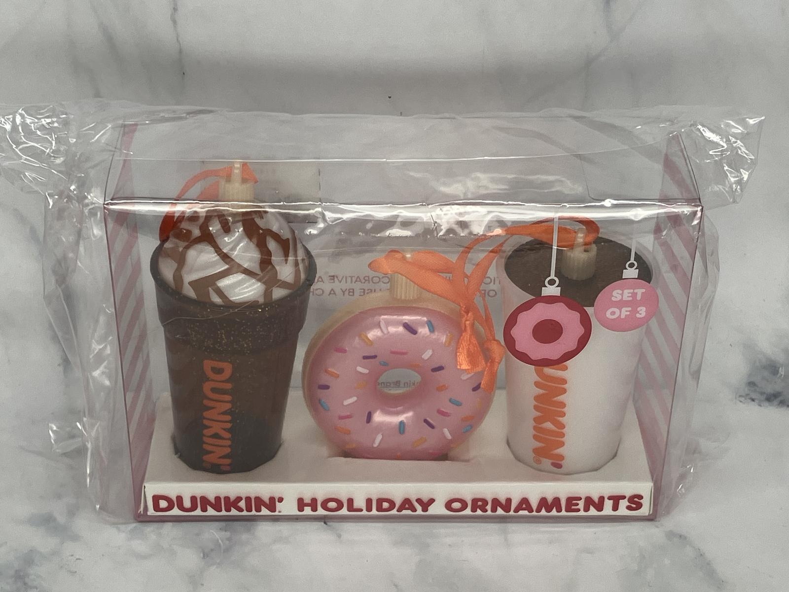 Dunkin Donuts Holiday Ornament Mini 3 Pack 2024 **FREE SURPRISE GIFT W/PURCHASE*