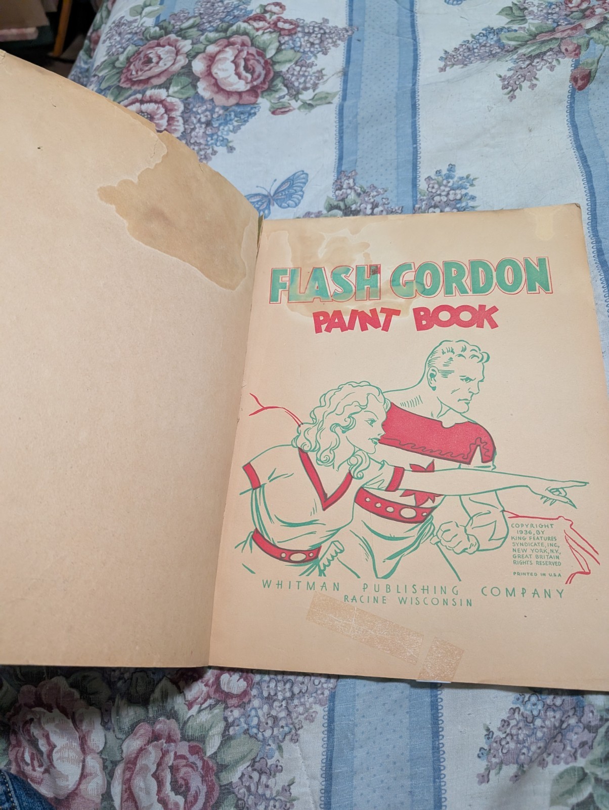 FLASH GORDON PAINT BOOK 1936 WHITMAN MING THE MERCILESS G