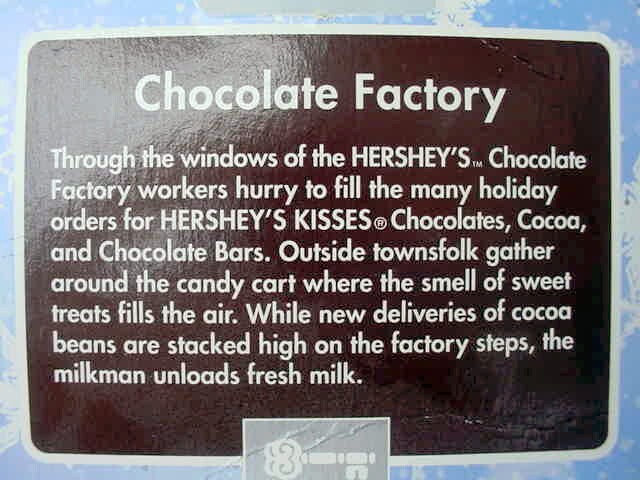 Hershey’s Holiday Village Chocolate Factory Set Lot Candy Cart Cocoa Bean Crates