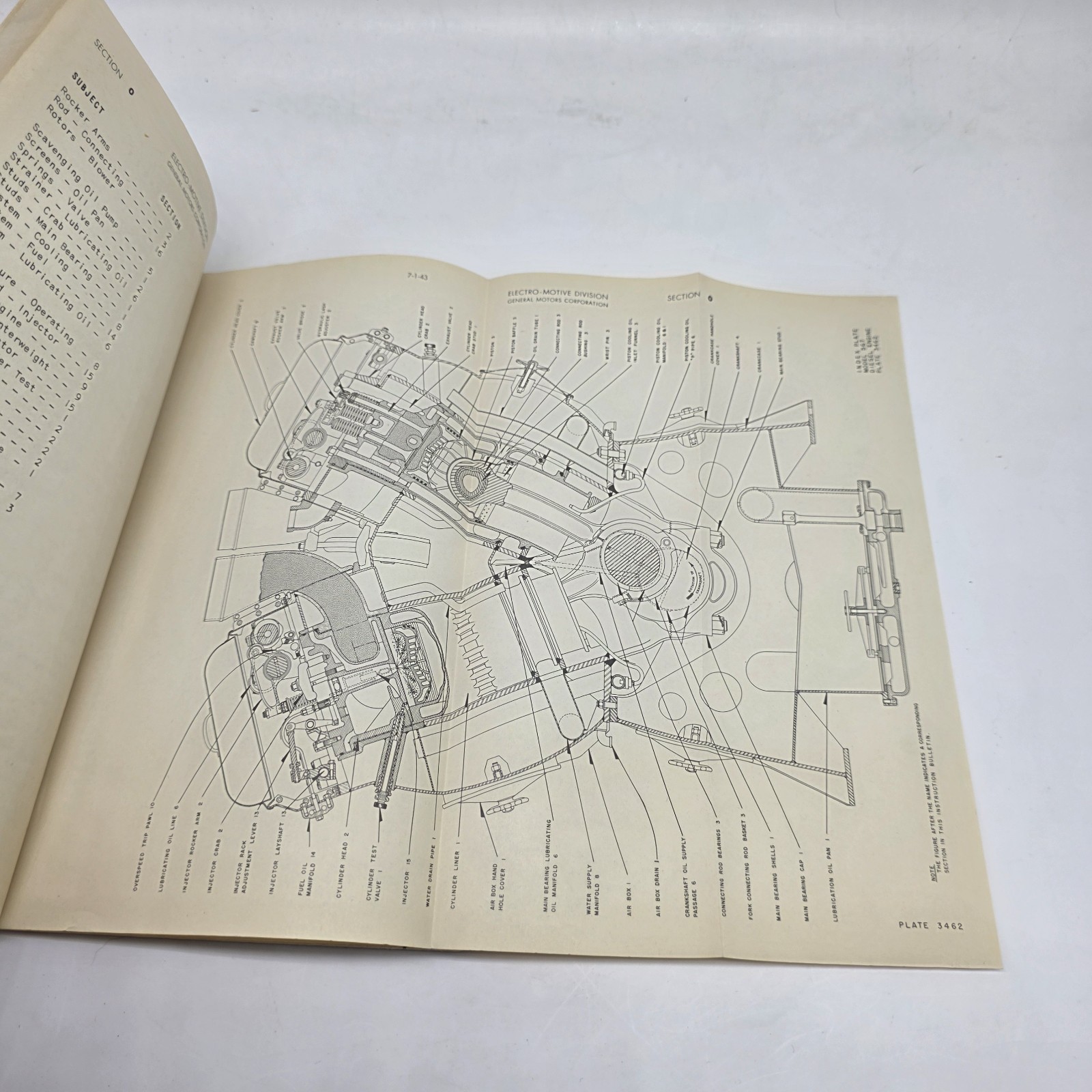 1943 GM Electro-Motive Division 567 Engine Maintenance Manual WWII Locomotive