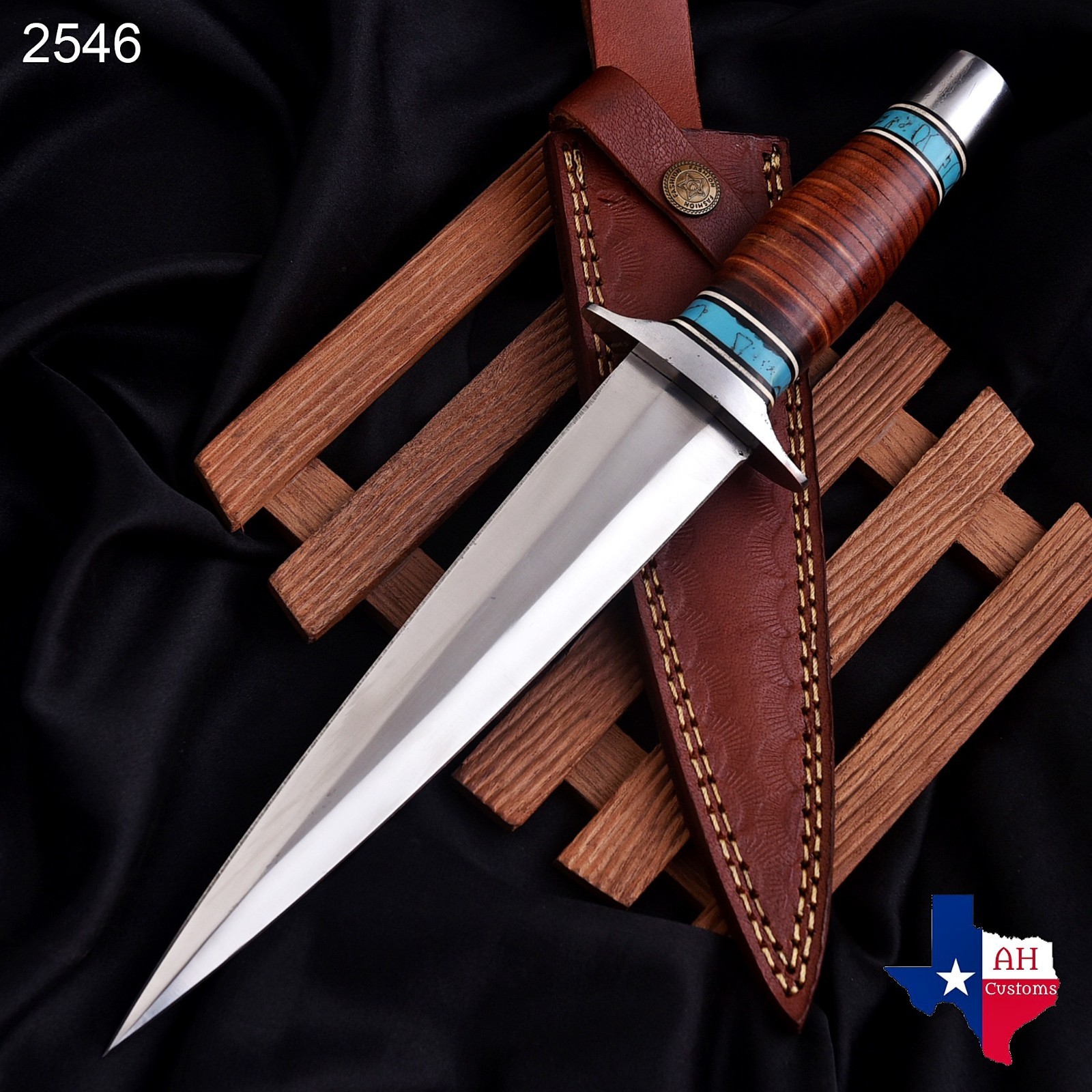 12″ ARKANSAS TOOTHPICK Custom Handmade D2-Tool Steel DAGGER KNIFE W/Sheath 2546
