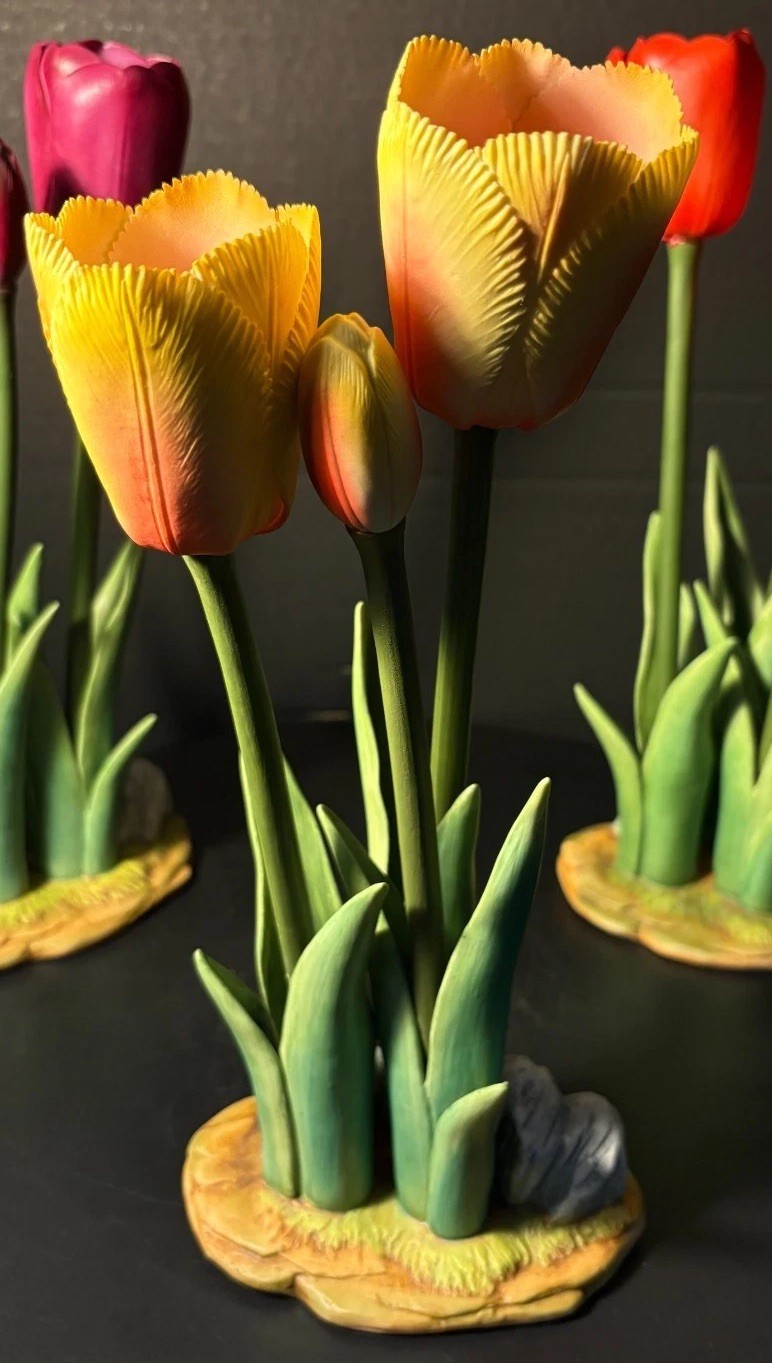 Vtg Andrea by Sadek Tulips 3 Varieties Avail Purple, Flame, Rhapsody Rare! HTF