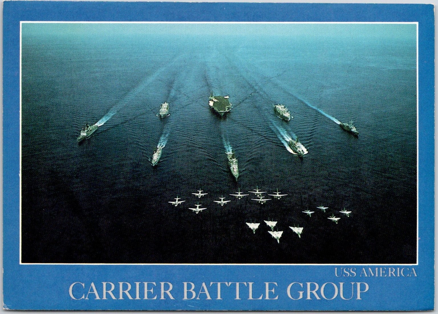USS America Carrier Battle Group Navy Aircraft Carrier Postcard Ships