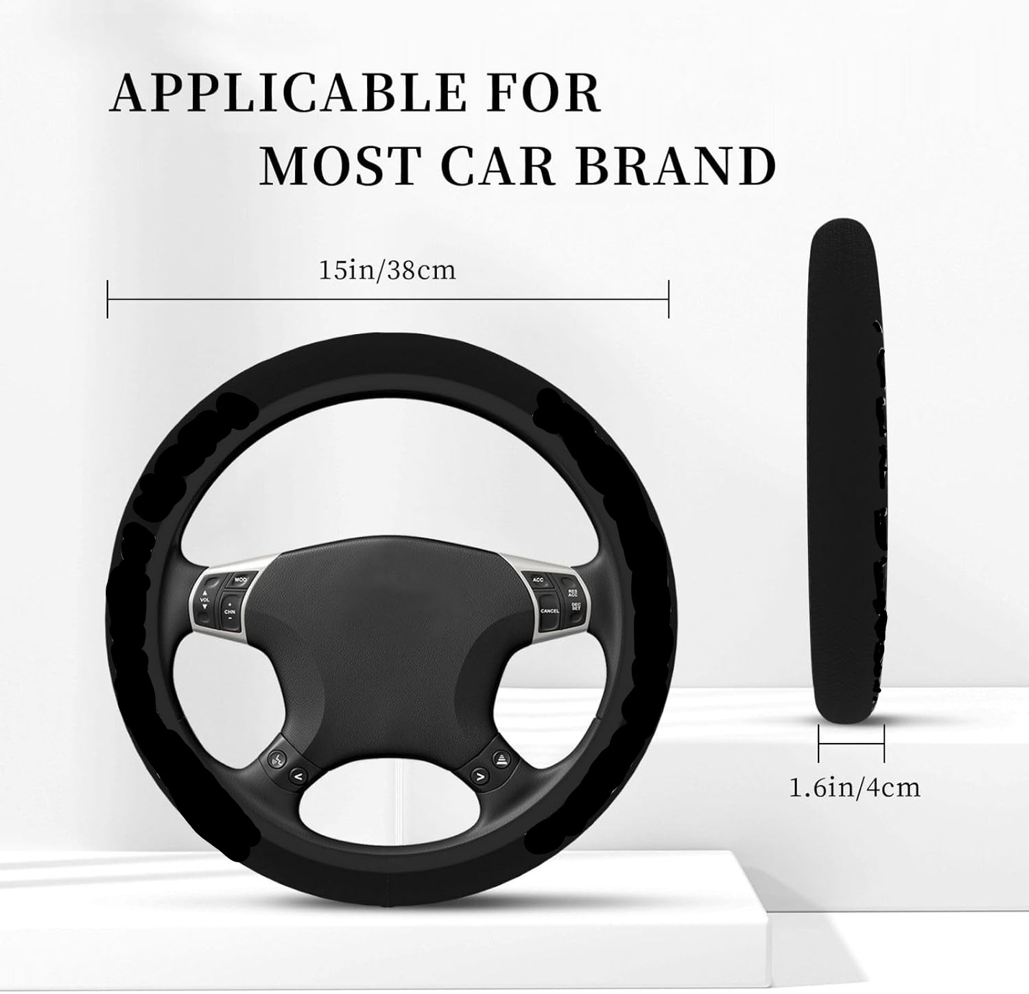 15″ Non Slip Dodge Durango Steering Wheel Cover Universal Fit for Car SUV Truck