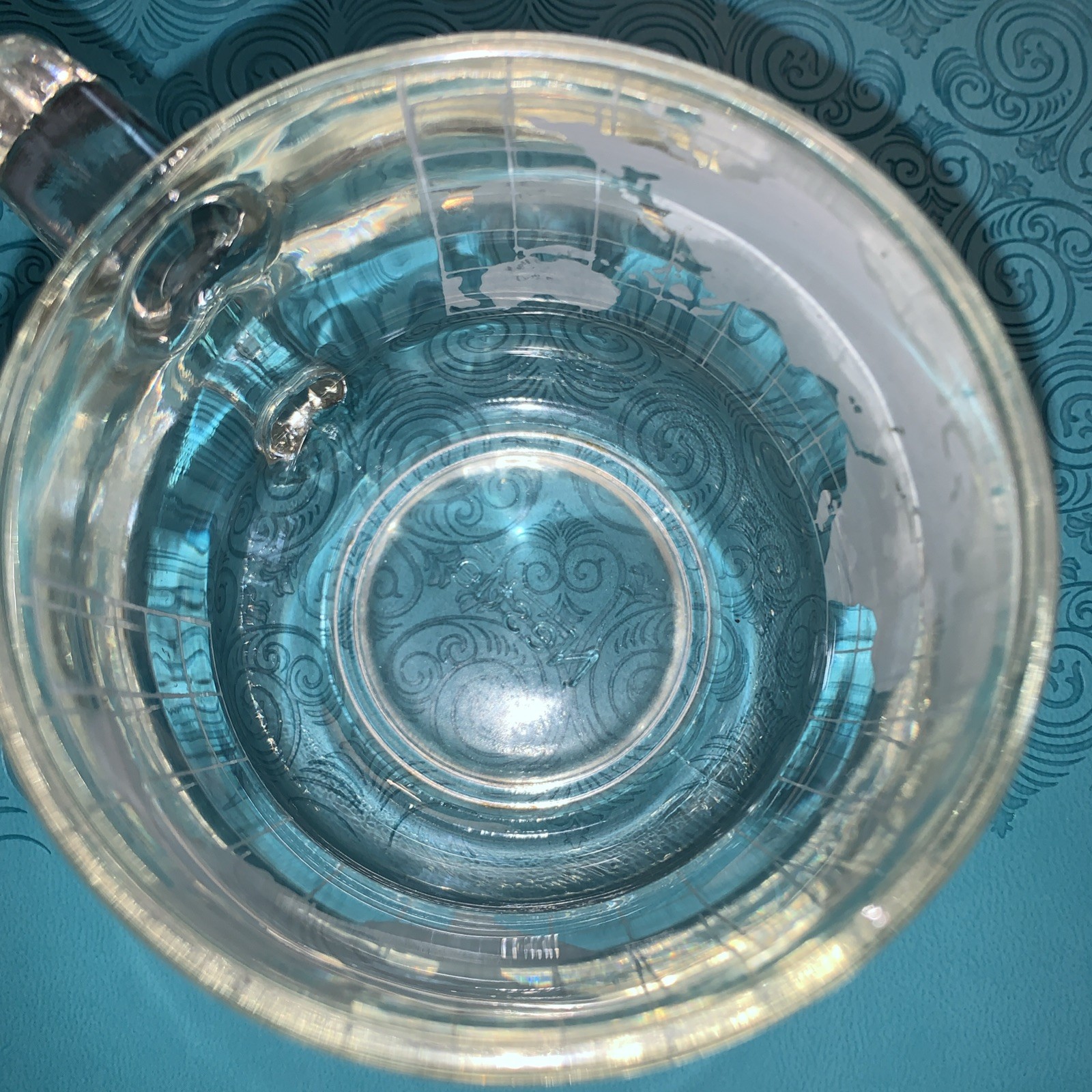 Vintage Nestle Nescafé Clear Round Globe Map Coffee Mug