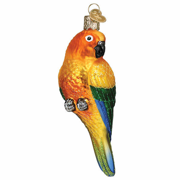 Old World Christmas SUN CONURE (16133) Glass Ornament w/OWC Box