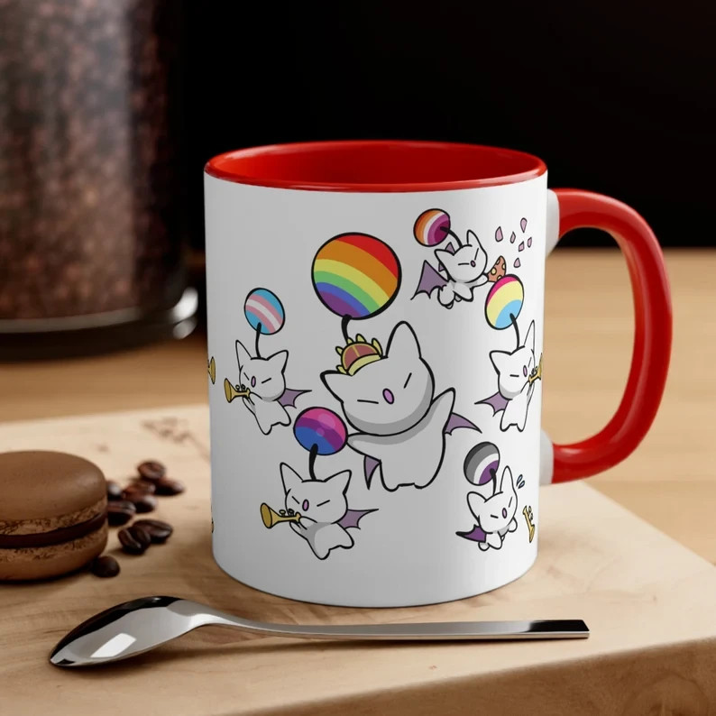 Moogle Coffee Final Fantasy Mug 11 Oz Anime Gifts Kawaii Anime Decor