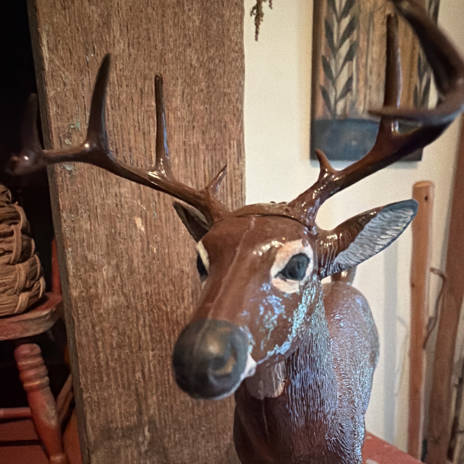 Aurora Plastics Corp White Tailed Deer Painted Glossy Plastic Figurine 1961