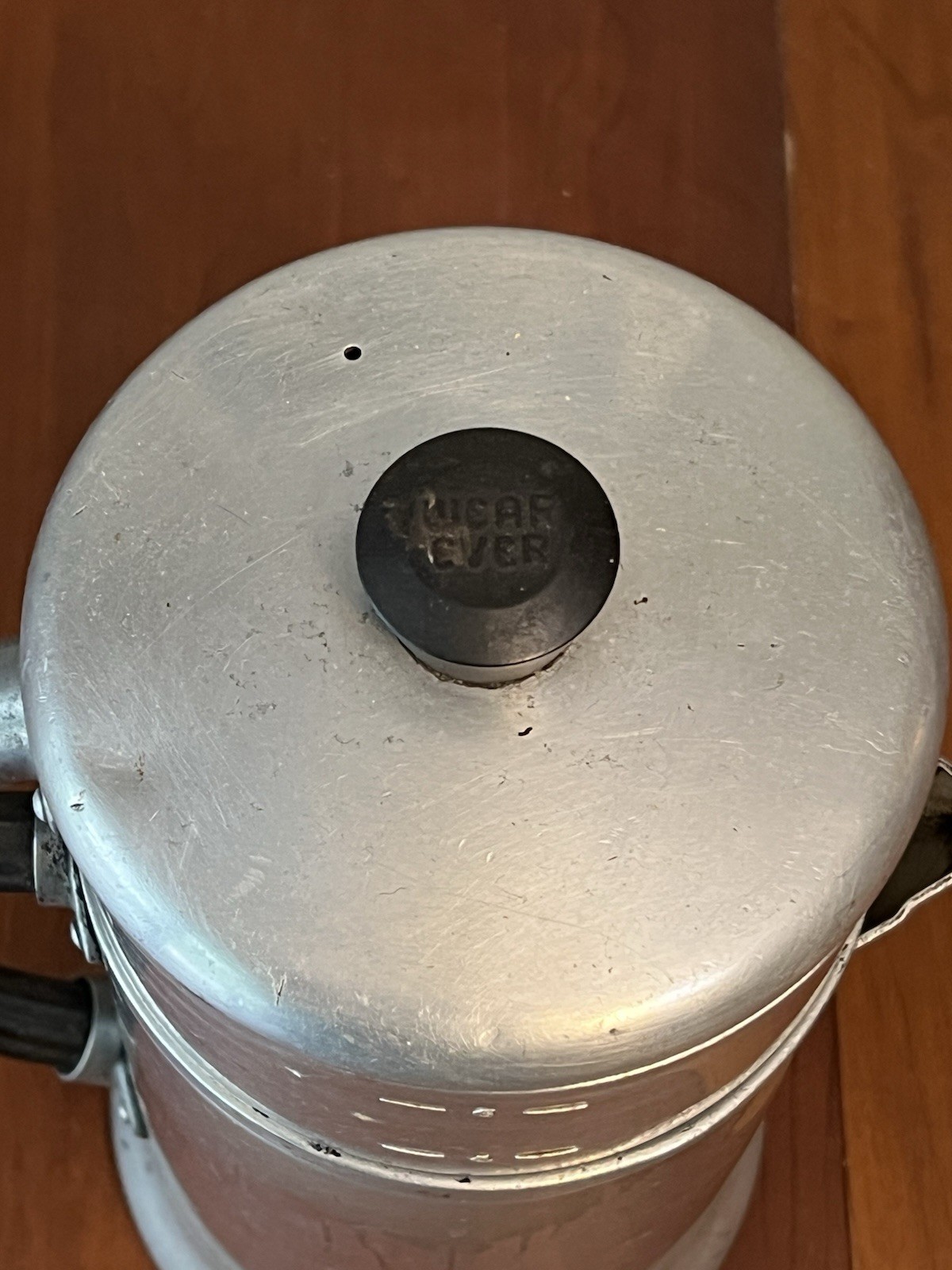 Vintage Wear-Ever 966 Aluminum Dripolator Coffee Pot Silver Black
