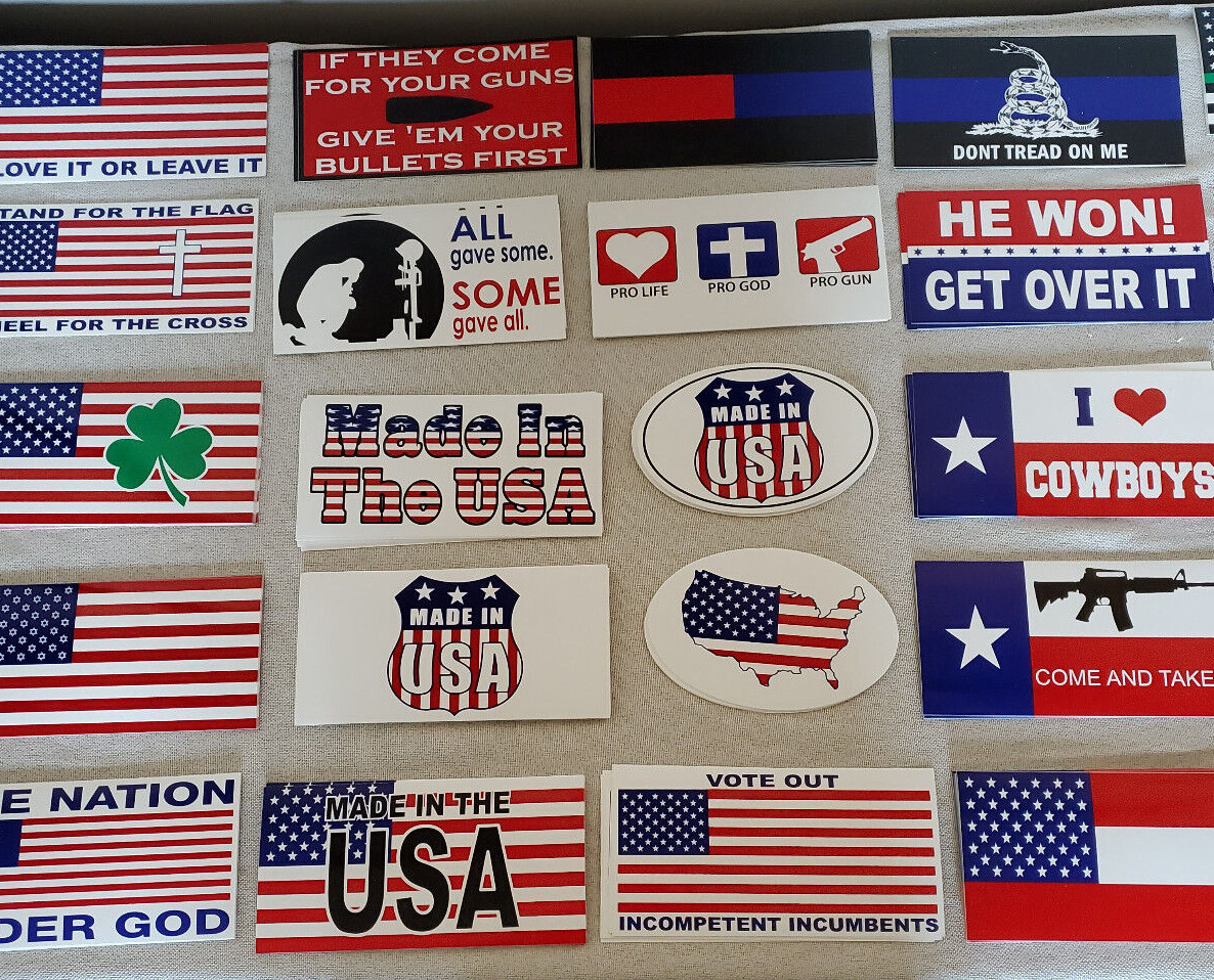 Patriotic – America- Dont Tread -MAGA -Zip Strip Ultra Removable Bumper Stickers