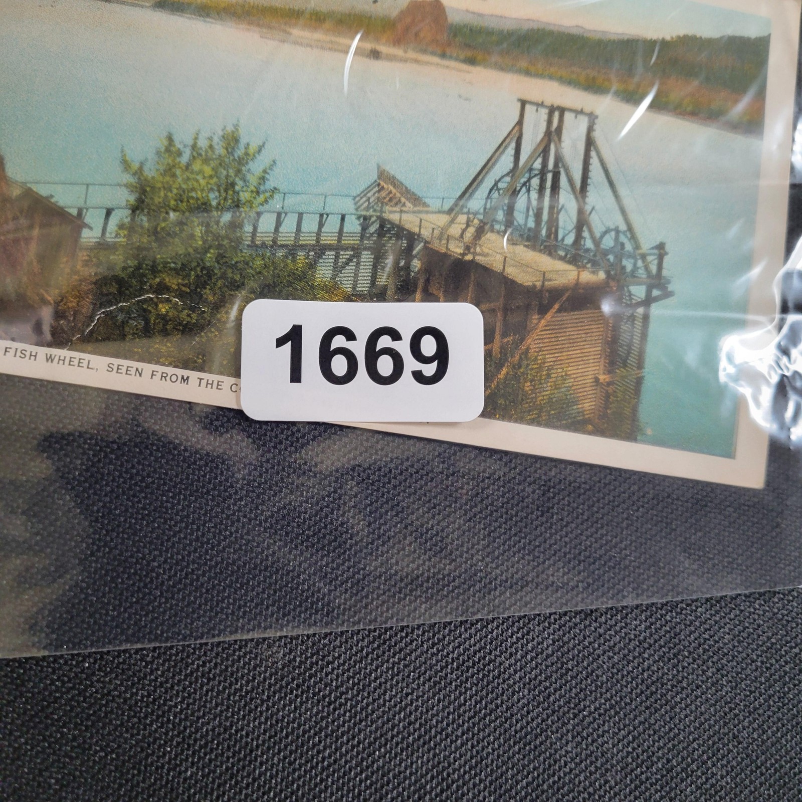Vintage Columbia River Highway Fish Wheel Postcard 1928 Oregon Scenic Color View