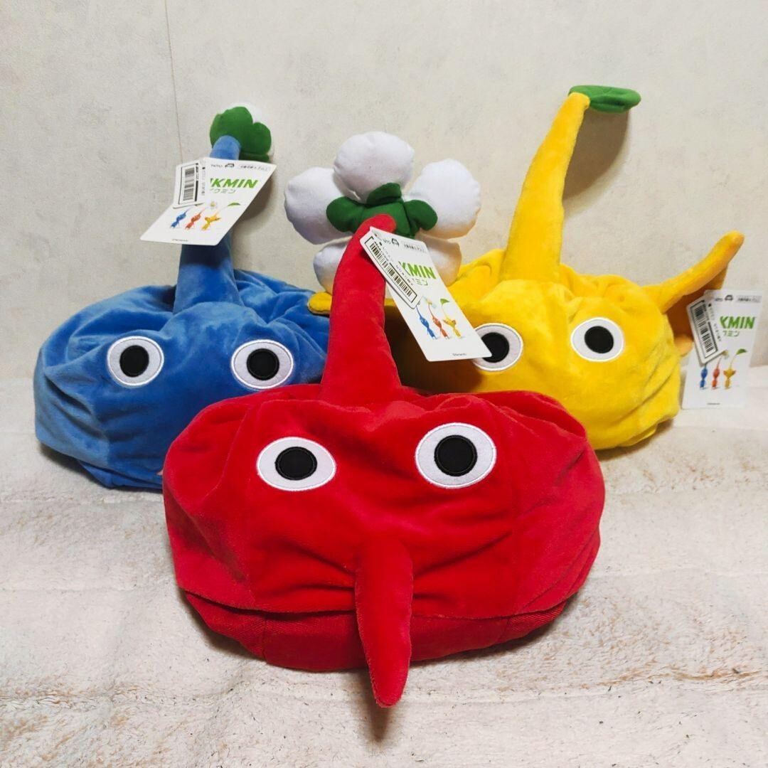Pikmin Cosplay Hat Taito Prize Yellow Blue Red COMPLETE 3 Set Adult size New