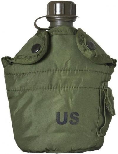 GI Od 1 Qt Canteen New W/Used Beautiful 1QT Canteen Cover W/Alice Clips US Army
