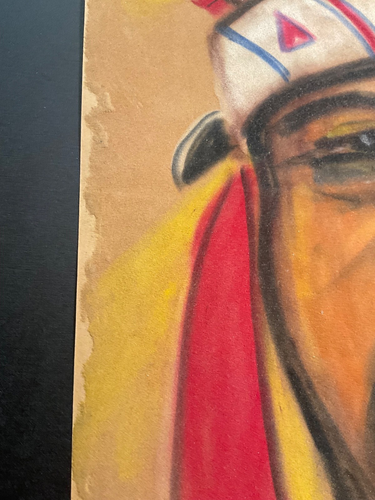 Vintage Stan Matrunick Native American Chief (#2) Signed Painting 13 x 20 – 1972