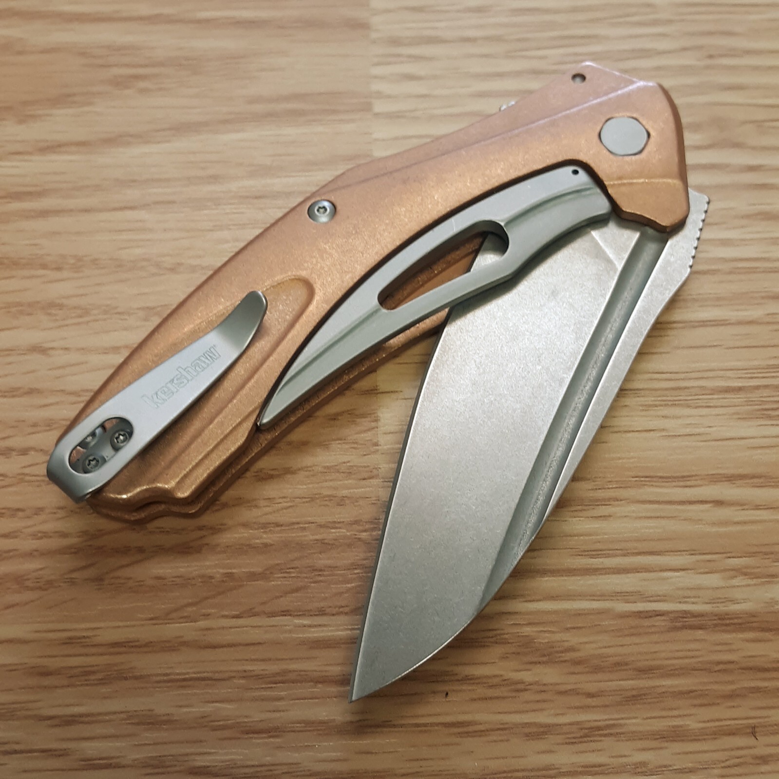 Kershaw Natrix XL Frame Folding Knife 3.75″ D2 Tool Steel Blade Copper Handle
