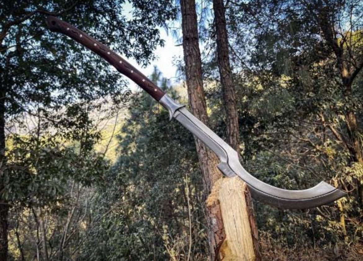 Custom Handmade Carbon Steel Blade Tactical Khopesh Sword | Hunting | 36 inches