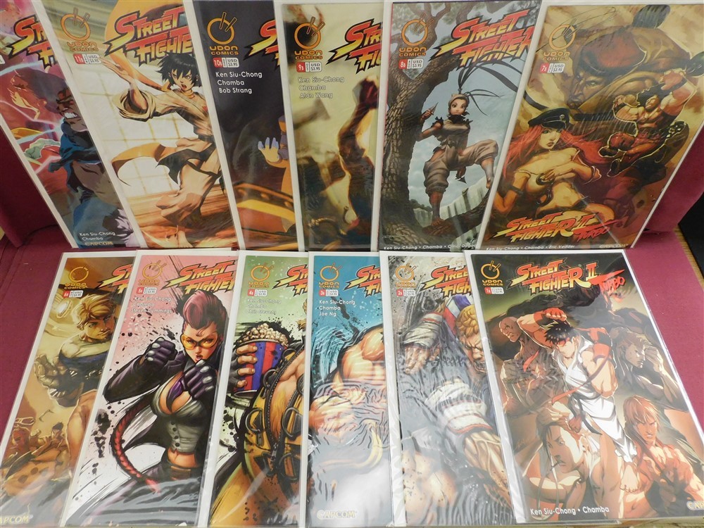 STREET FIGHTER II TURBO 1-12 B UDON CAPCOM COMIC SET COMPLETE SIU-CHONG 2008 NM