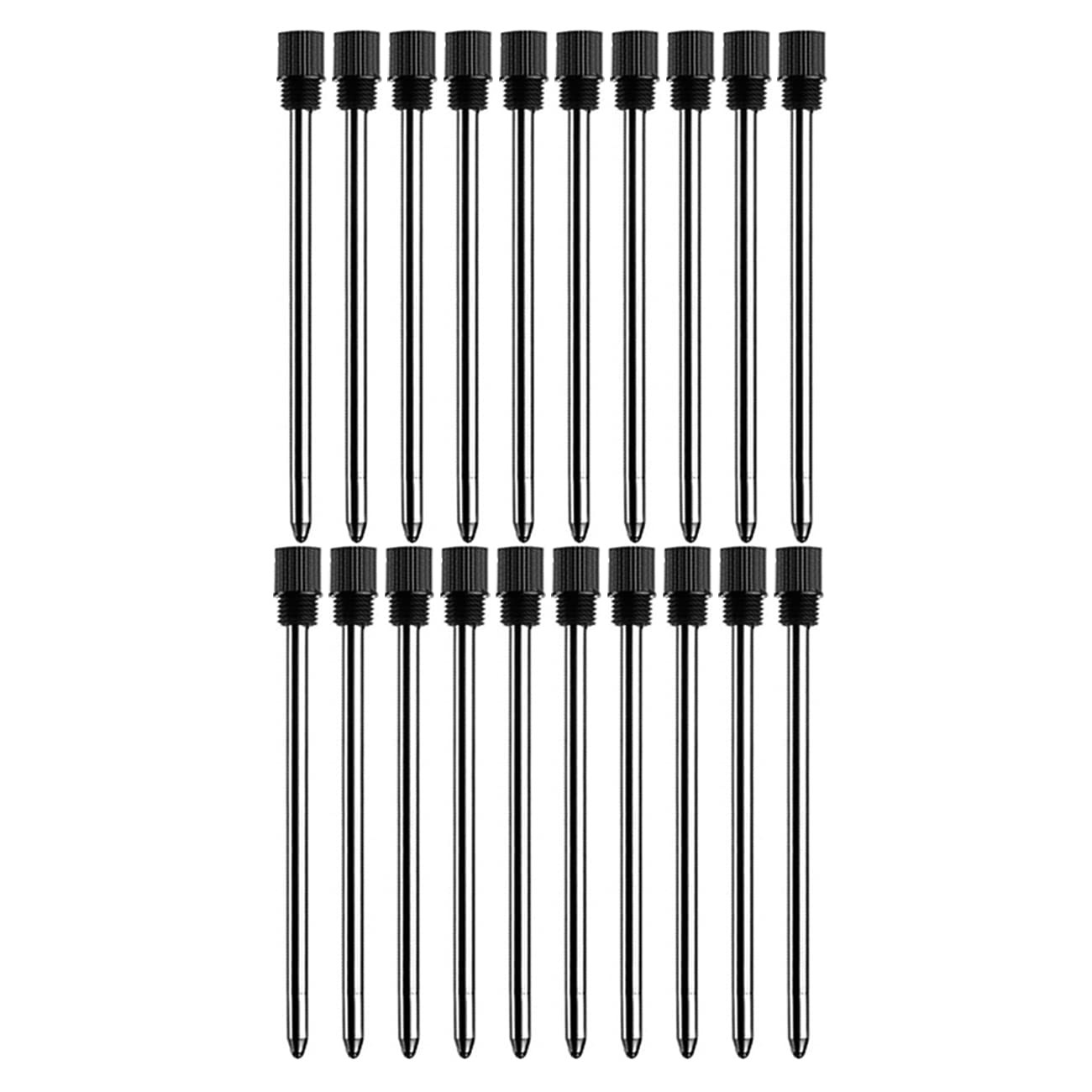 2.75 Black Ink Crystal Pen Refills D1 Ballpoint Metal Refill Pack of 20