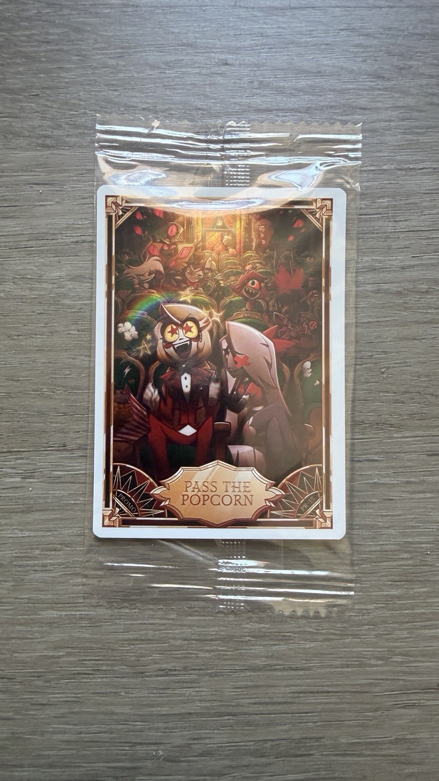 Hazbin Hotel Pass the Popcorn Promo Trading Card – Sealed 1 Card – PR-15 In Hand