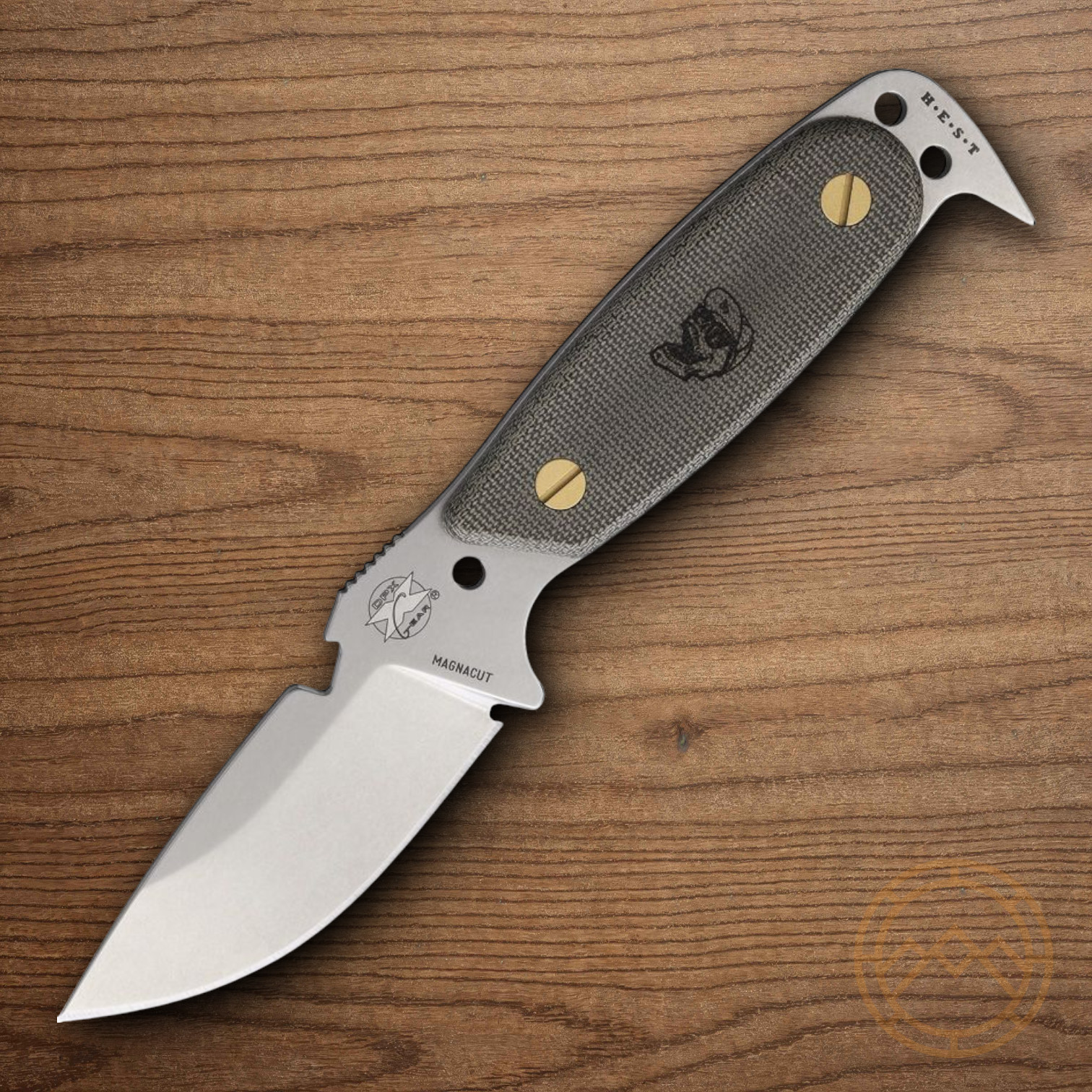 DPx Gear HEST Original Fixed Knife 3.13″ CPM MagnaCut Steel Blade Micarta Handle