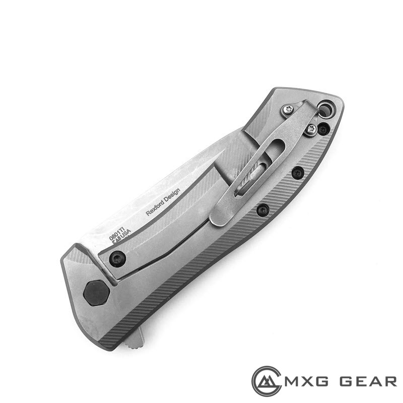 (Black) Titanium Deep Carry Pocket Clip for Zero Tolerance ZT0801 0801TI 0801BW
