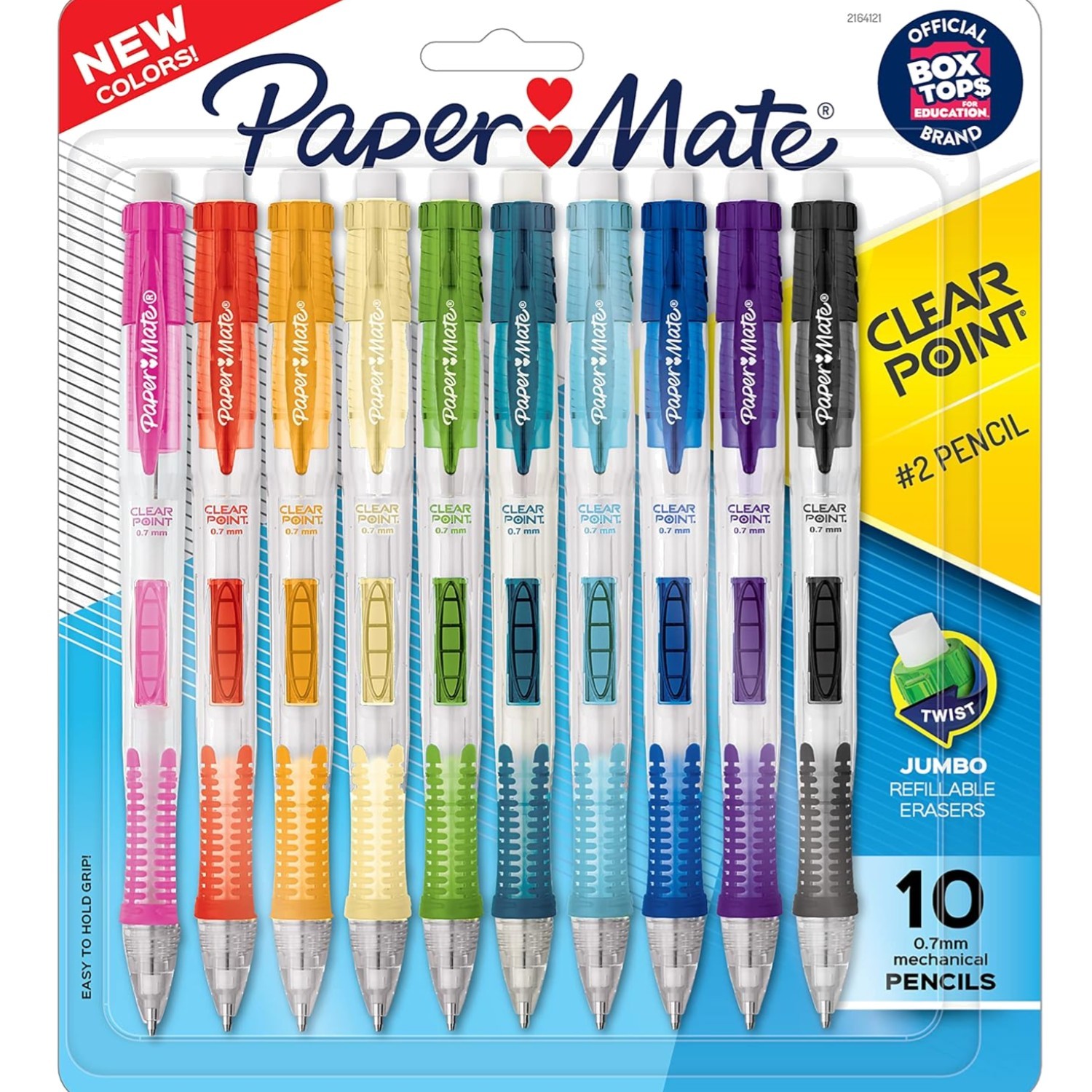 Clearpoint Mechanical Pencils, 0.7mm HB Pencil Lead, 2 Pencils, Assorted Fash…