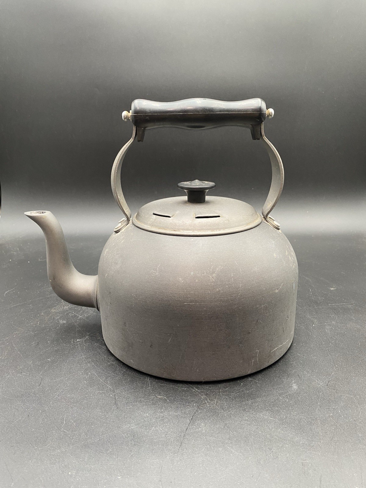 Vintage Calphalon USA Anodized Stove Top Tea Kettle Gray 2 Quart Ireland Made