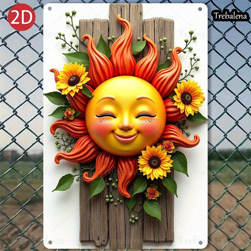 [2D Flat] Tin Metal Signs Home Décor Measuring 8 by 12 Inches, Featuring a