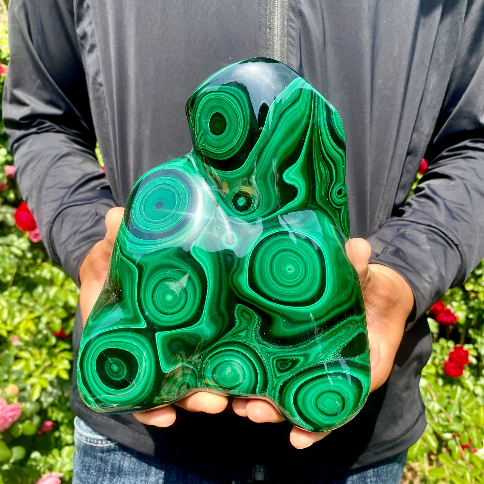 6.3LB Natural Chrysocolla/Malachite transparent cluster rough mineral sample